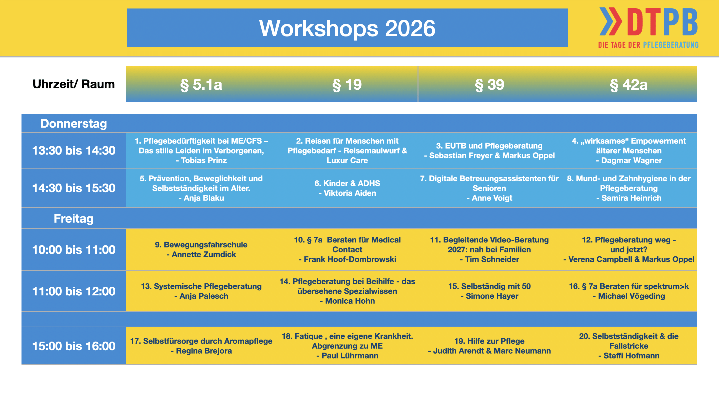 DTPB Workshop Programm