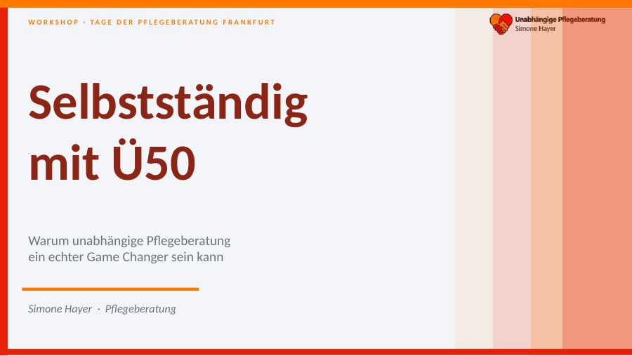 Titelseite: Selbstständig mit Ü50