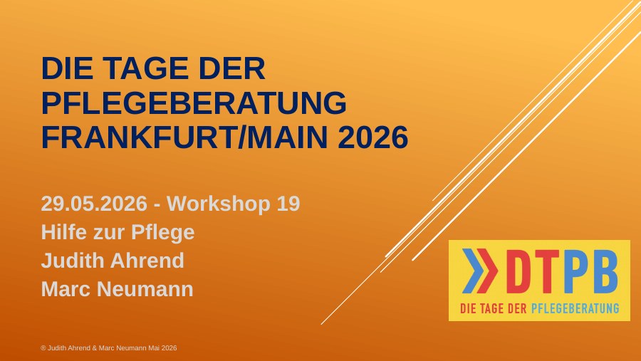 Titelseite: Hilfe zur Pflege